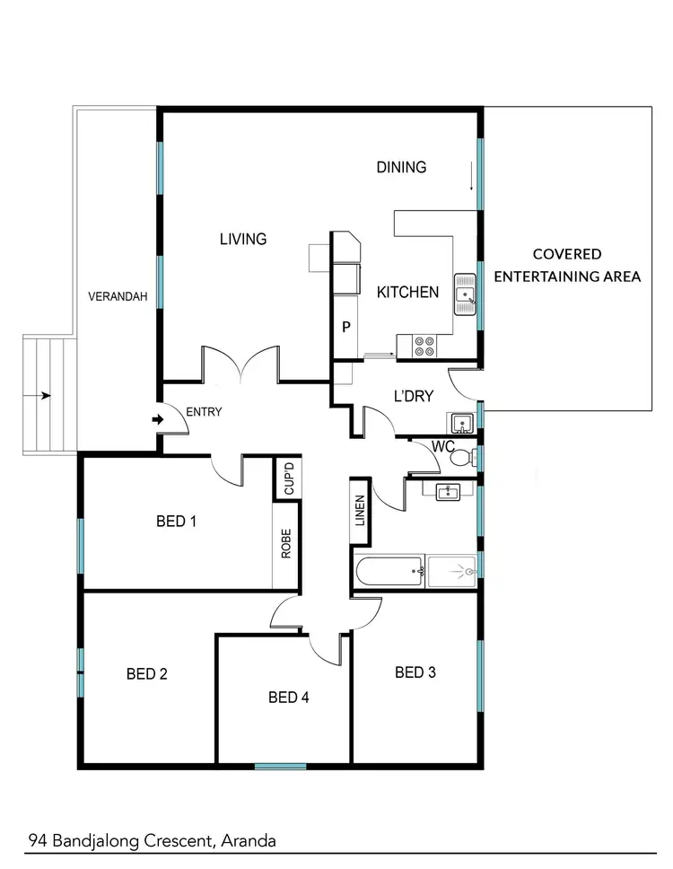 Floorplan of Homely house listing, 94 Bandjalong Crescent, Aranda ACT 2614