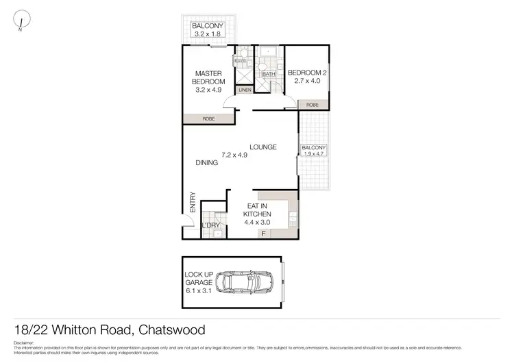 Floorplan of Homely unit listing, 18/22 Whitton Road, Chatswood NSW 2067