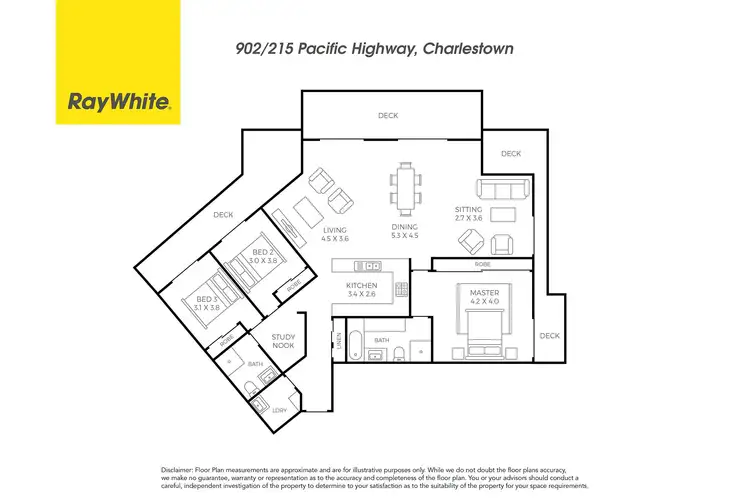 Floorplan of Homely unit listing, 902/215 Pacific Highway, Charlestown NSW 2290
