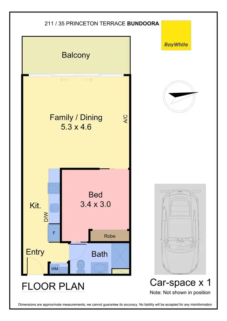 Floorplan of Homely apartment listing, 211/35 Princeton Terrace, Bundoora VIC 3083