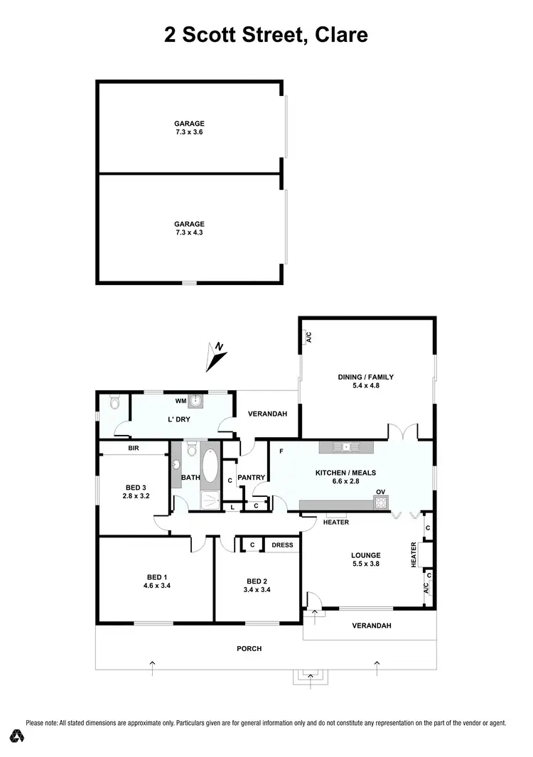 Floorplan of Homely house listing, 2 Scott Street, Clare SA 5453