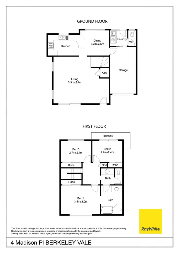 Floorplan of Homely townhouse listing, 4 Madison Place, Berkeley Vale NSW 2261