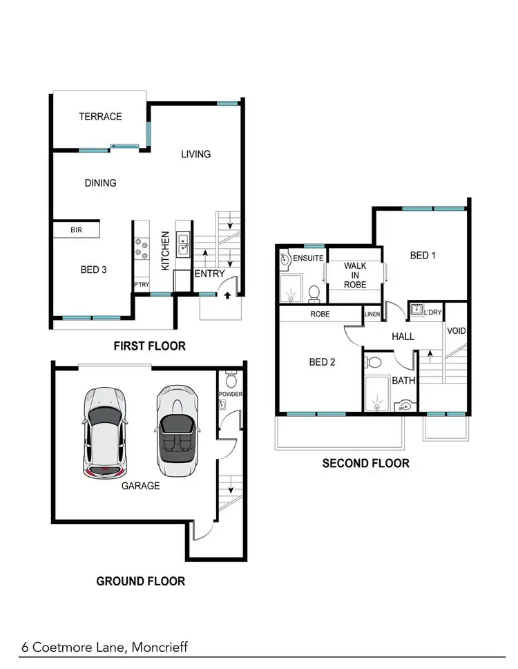 Floorplan of Homely townhouse listing, 6 Coetmore Lane, Moncrieff ACT 2914