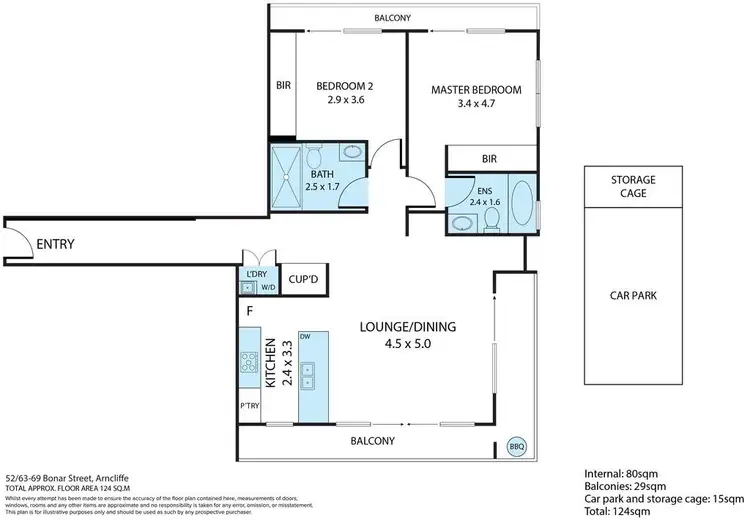 Floorplan of Homely apartment listing, 52/63-69 Bonar Street, Arncliffe NSW 2205