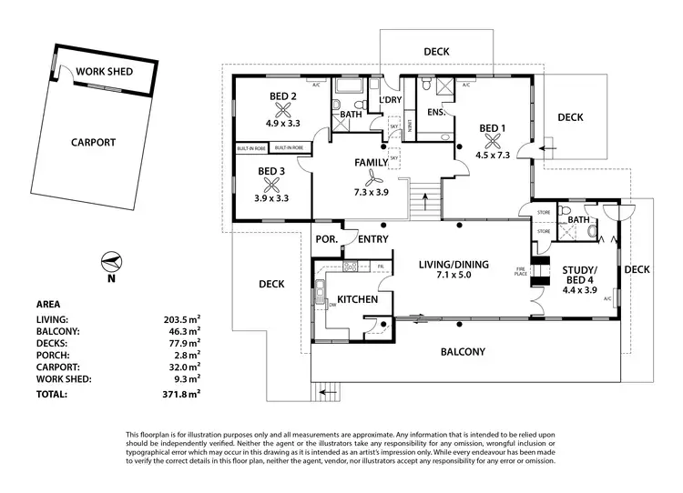 Floorplan of Homely rural property listing, 44 Crescent Drive, Norton Summit SA 5136