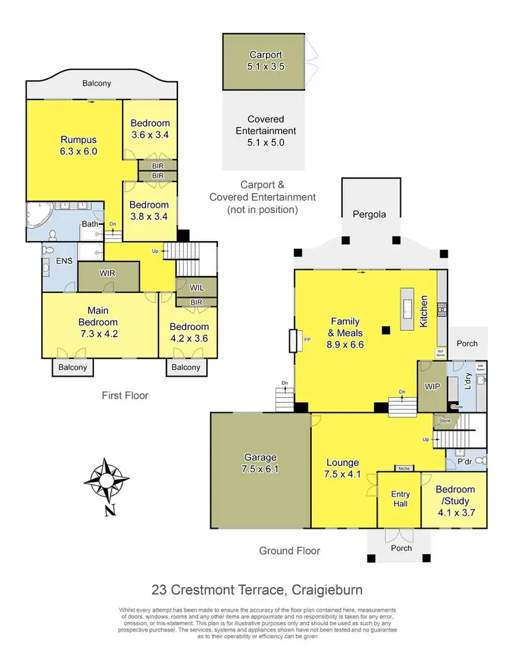 Floorplan of Homely house listing, 23 Crestmont Terrace, Craigieburn VIC 3064