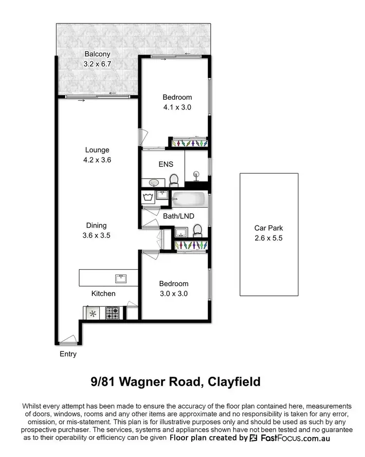 Floorplan of Homely apartment listing, 9/81 Wagner Road, Clayfield QLD 4011