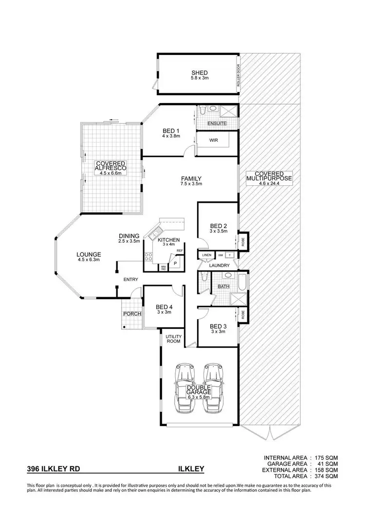 Floorplan of Homely house listing, 396 Ilkley Road, Ilkley QLD 4554