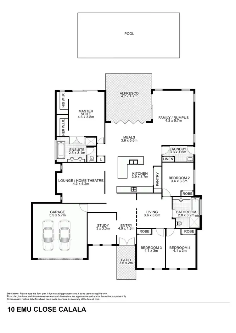 Floorplan of Homely house listing, 10 Emu Close, Tamworth NSW 2340