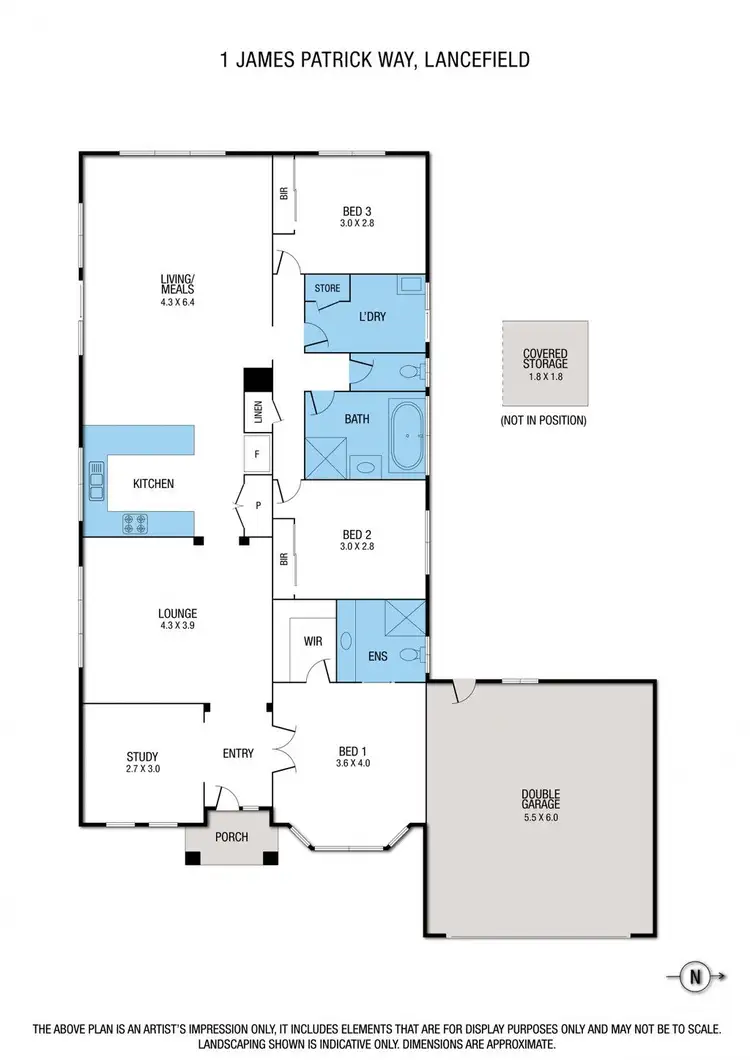 Floorplan of Homely house listing, 1 James Patrick Way, Lancefield VIC 3435