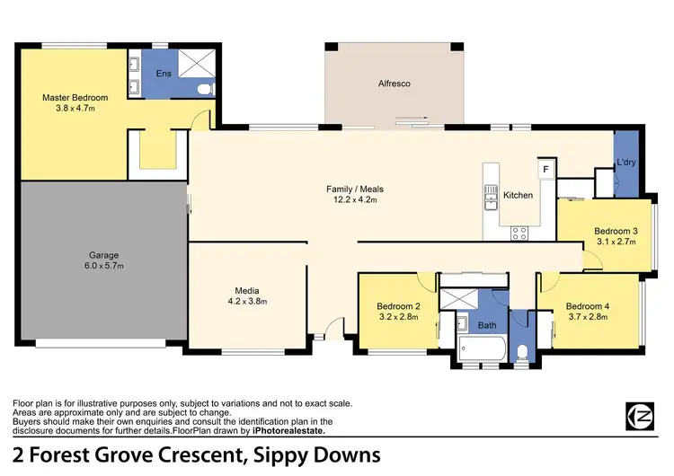 Floorplan of Homely house listing, 2 Forest Grove Crescent, Sippy Downs QLD 4556