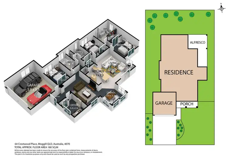 Floorplan of Homely house listing, 64 Crestwood Place, Moggill QLD 4070