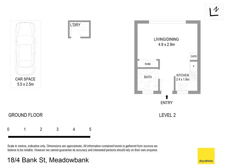 Floorplan of Homely apartment listing, 18/4 Bank Street, Meadowbank NSW 2114