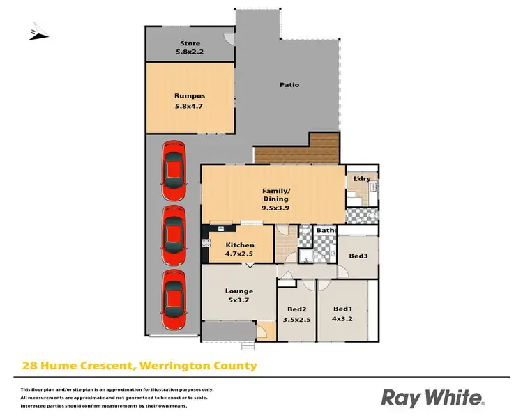 Floorplan of Homely house listing, 28 Hume Crescent, Werrington County NSW 2747