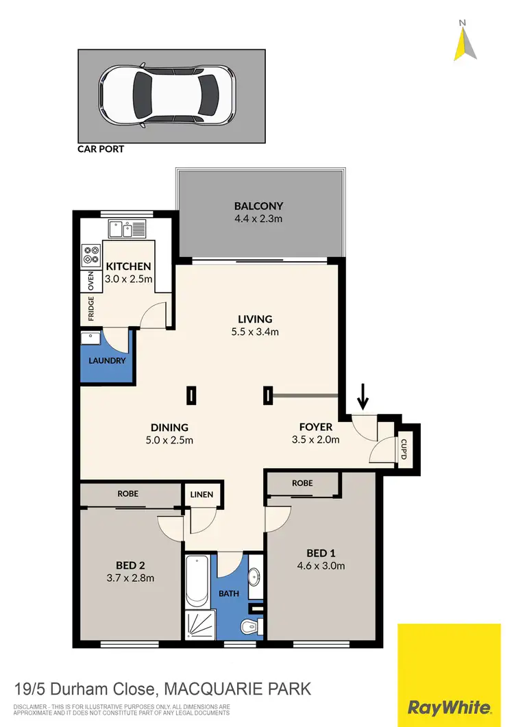Floorplan of Homely apartment listing, 19/5 Durham Close, Macquarie Park NSW 2113