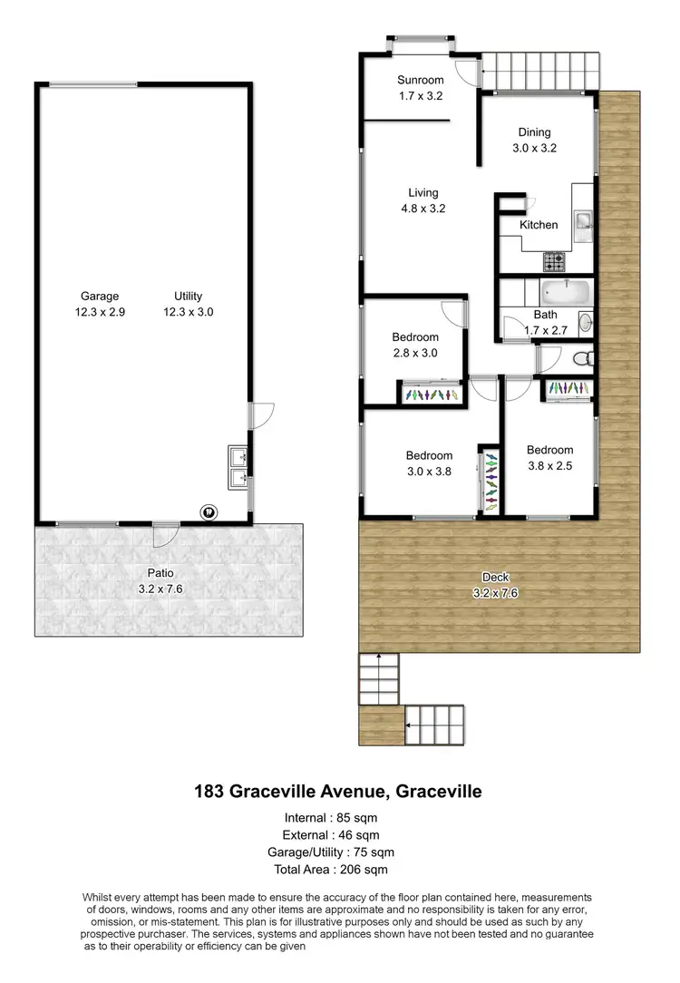 Floorplan of Homely house listing, 183 Graceville Avenue, Graceville QLD 4075