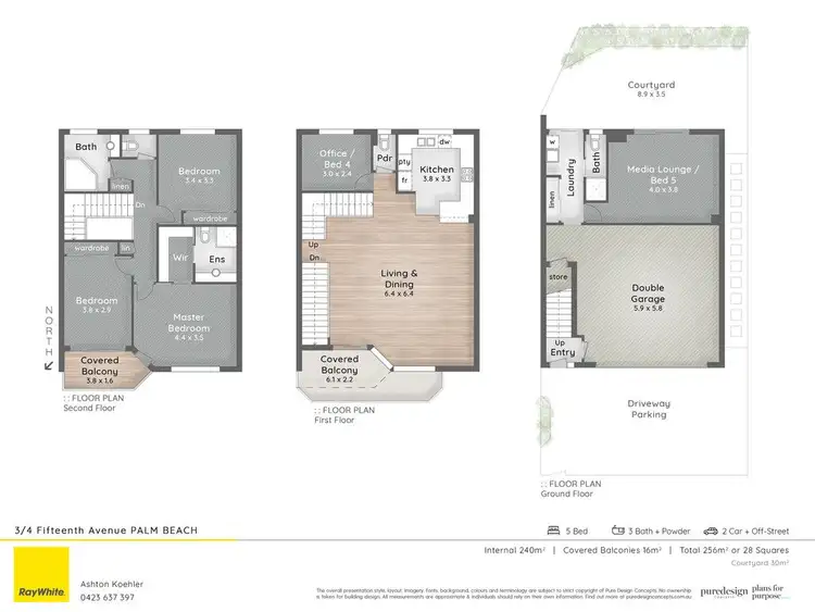 Floorplan of Homely townhouse listing, 4C Fifteenth Avenue, Palm Beach QLD 4221
