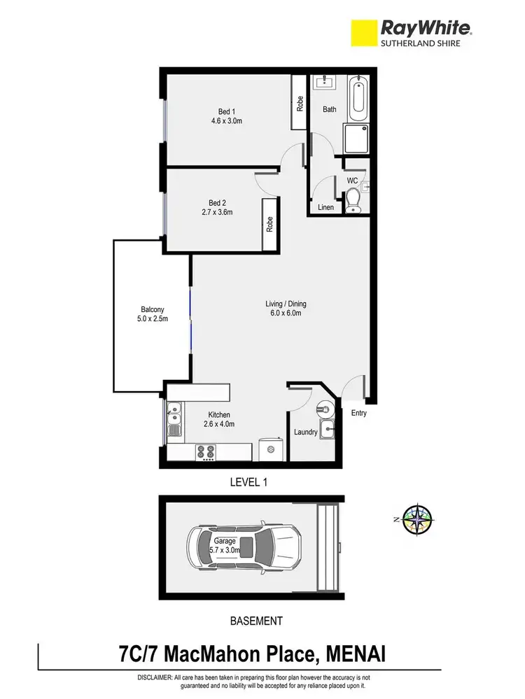 Floorplan of Homely apartment listing, 7C/7 MacMahon Place, Menai NSW 2234