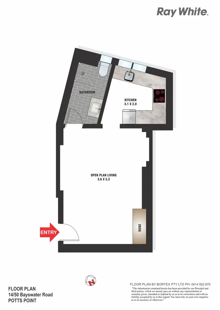 Floorplan of Homely apartment listing, 14/50 Bayswater Road, Potts Point NSW 2011
