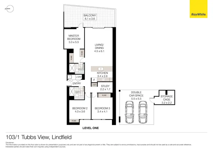 Floorplan of Homely unit listing, 103/1 Tubbs View, Lindfield NSW 2070