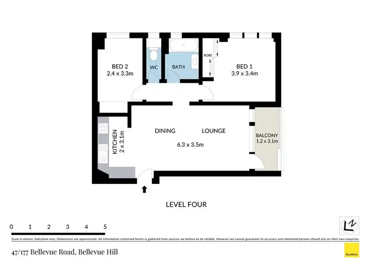 Floorplan of Homely apartment listing, 47/177 Bellevue Road, Bellevue Hill NSW 2023