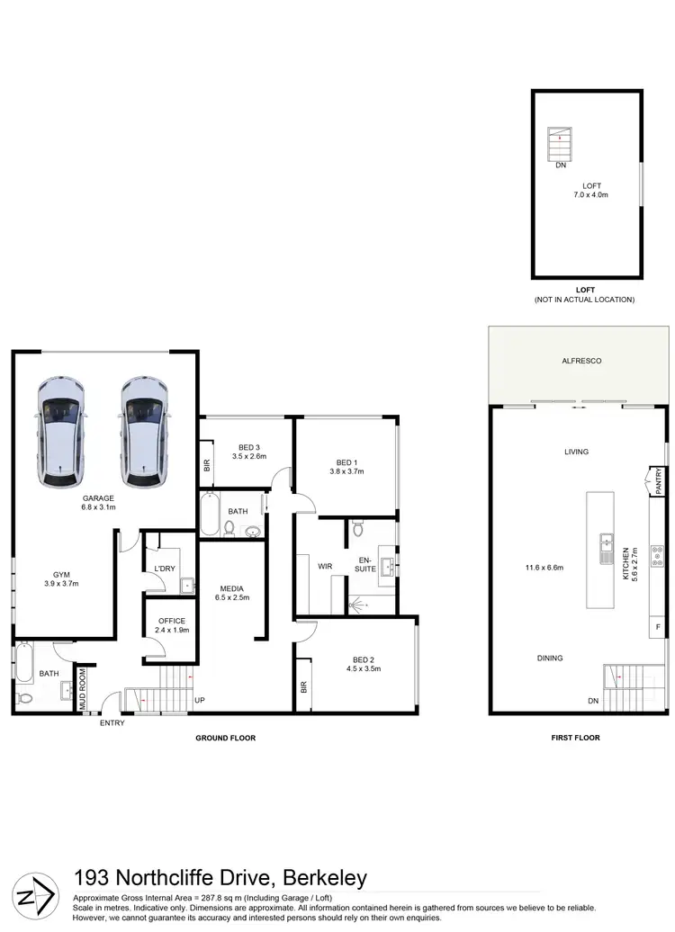 Floorplan of Homely house listing, 193 Northcliffe Drive, Berkeley NSW 2506