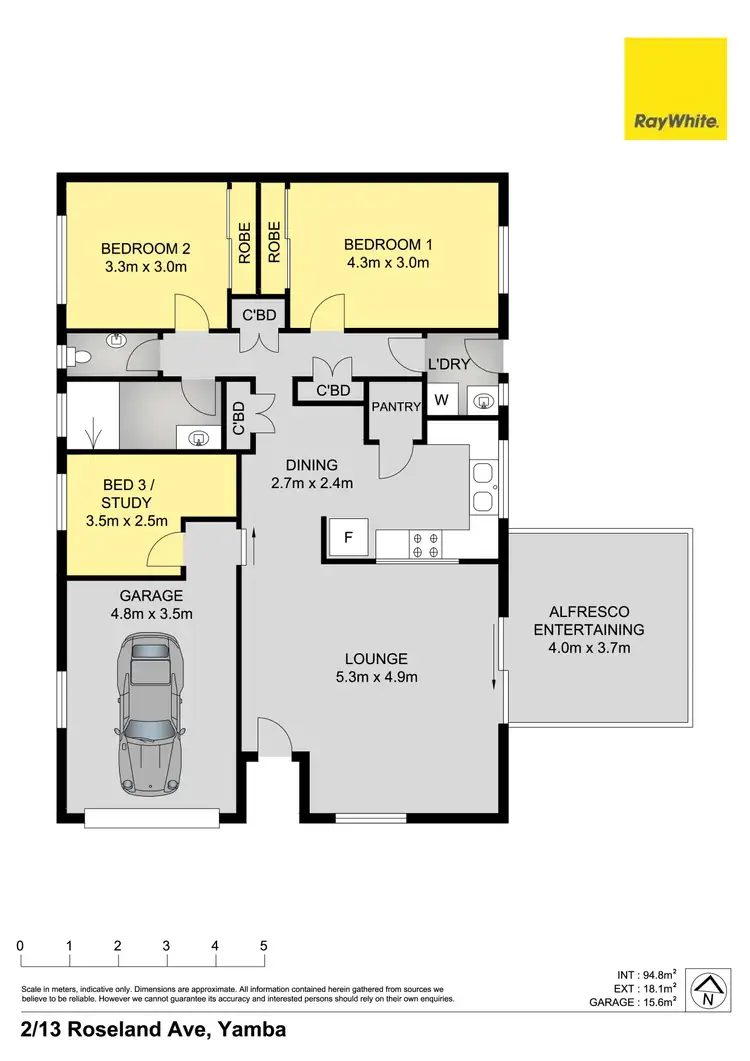Floorplan of Homely unit listing, 2/13 Roseland Avenue, Yamba NSW 2464