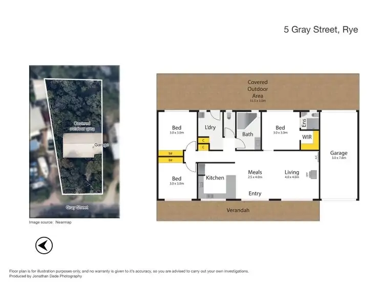 Floorplan of Homely house listing, 5 Gray Street, Rye VIC 3941