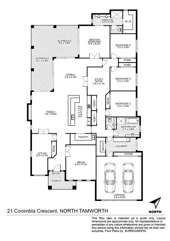 Floorplan of Homely house listing, 21 Conimbla Crescent, Tamworth NSW 2340