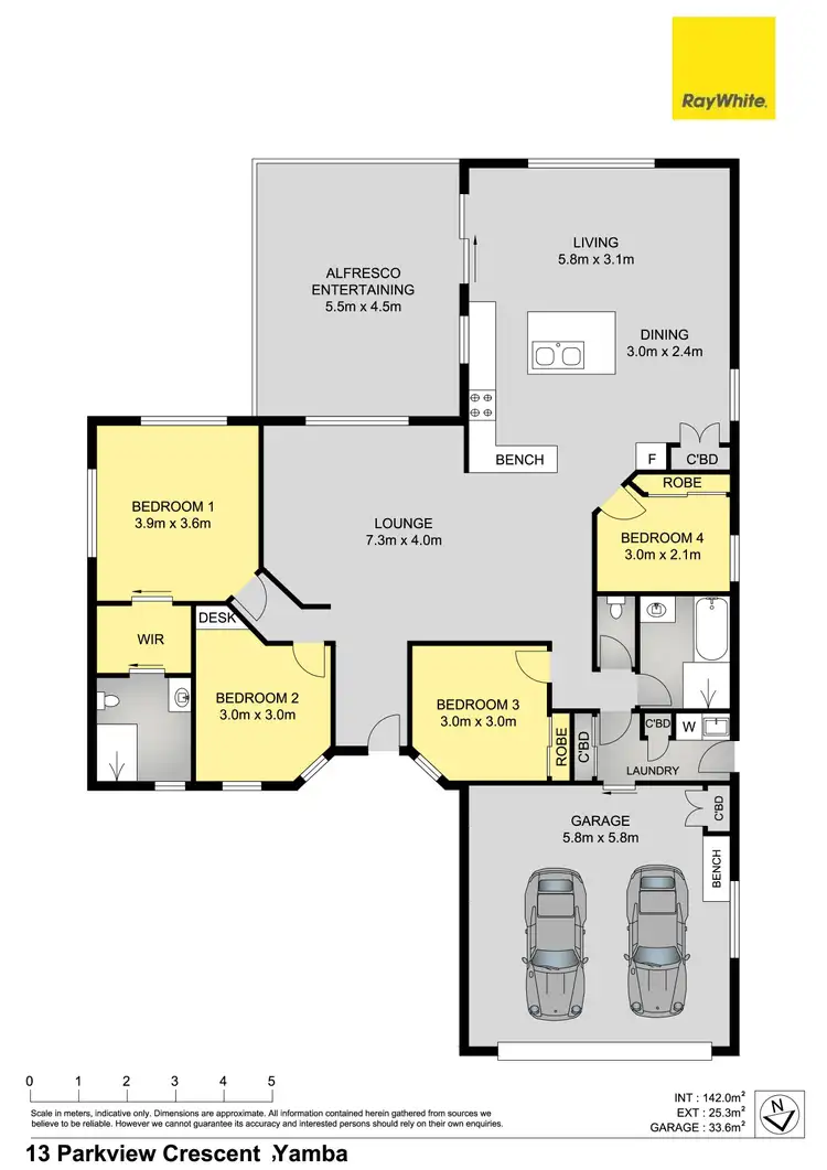 Floorplan of Homely house listing, 13 Parkview Crescent, Yamba NSW 2464
