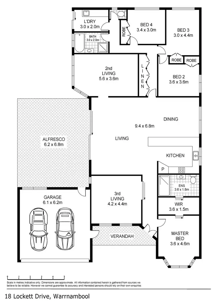 Floorplan of Homely house listing, 18 Lockett Drive, Warrnambool VIC 3280