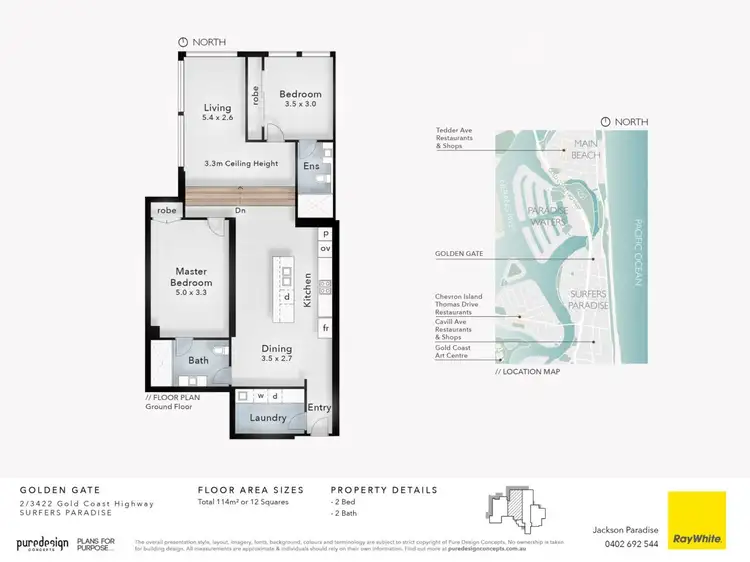 Floorplan of Homely apartment listing, 3/3422 Gold Coast Highway, Surfers Paradise QLD 4217