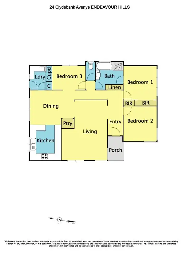 Floorplan of Homely unit listing, 24 Clydebank Avenue, Endeavour Hills VIC 3802