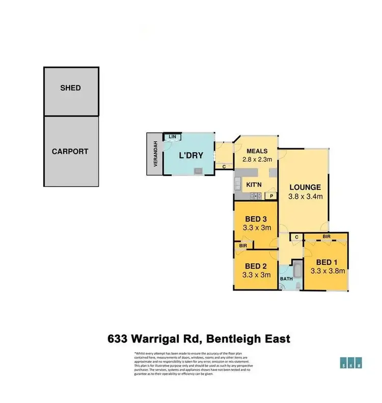 Floorplan of Homely house listing, 633 Warrigal Road, Bentleigh East VIC 3165