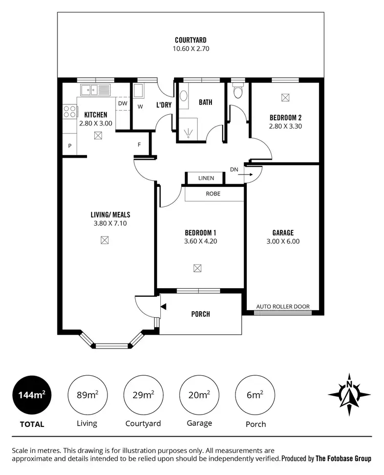 Floorplan of Homely unit listing, 2/43 Myall Avenue, Kensington Gardens SA 5068