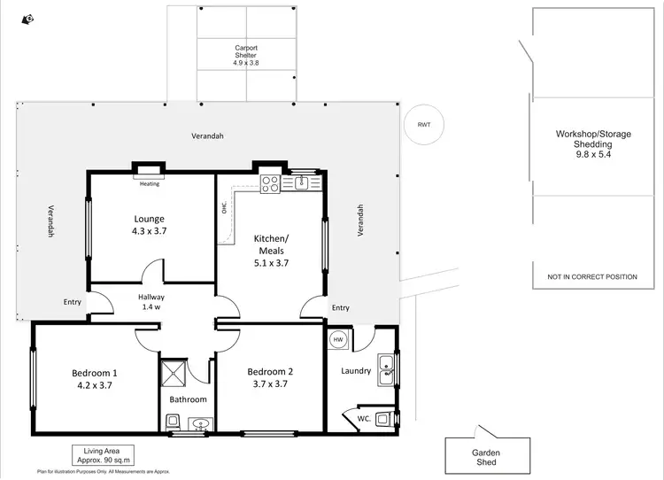 Floorplan of Homely house listing, 16 Cornwall Street, Berri SA 5343