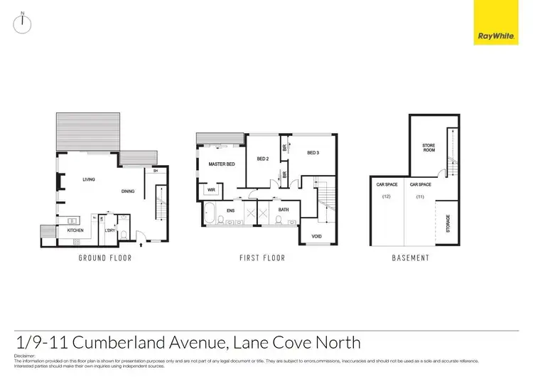 Floorplan of Homely townhouse listing, Lot 1/9 Cumberland Avenue, Lane Cove NSW 2066