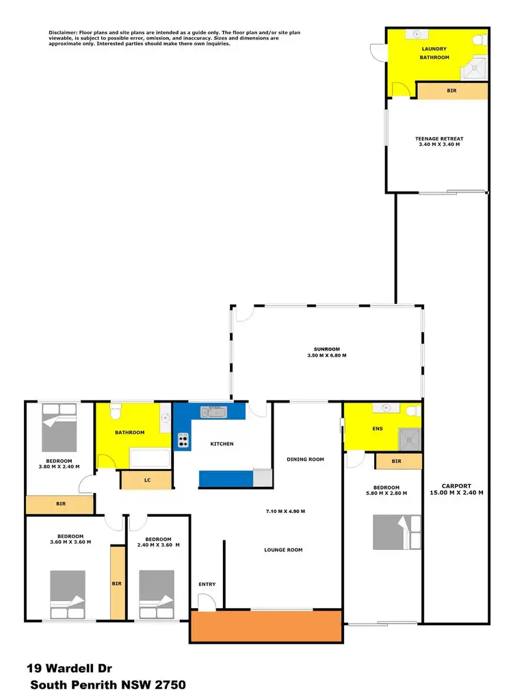 Floorplan of Homely house listing, 19 Wardell Drive, South Penrith NSW 2750