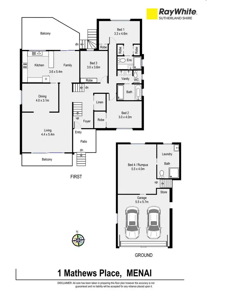 Floorplan of Homely house listing, 1 Mathews Place, Menai NSW 2234