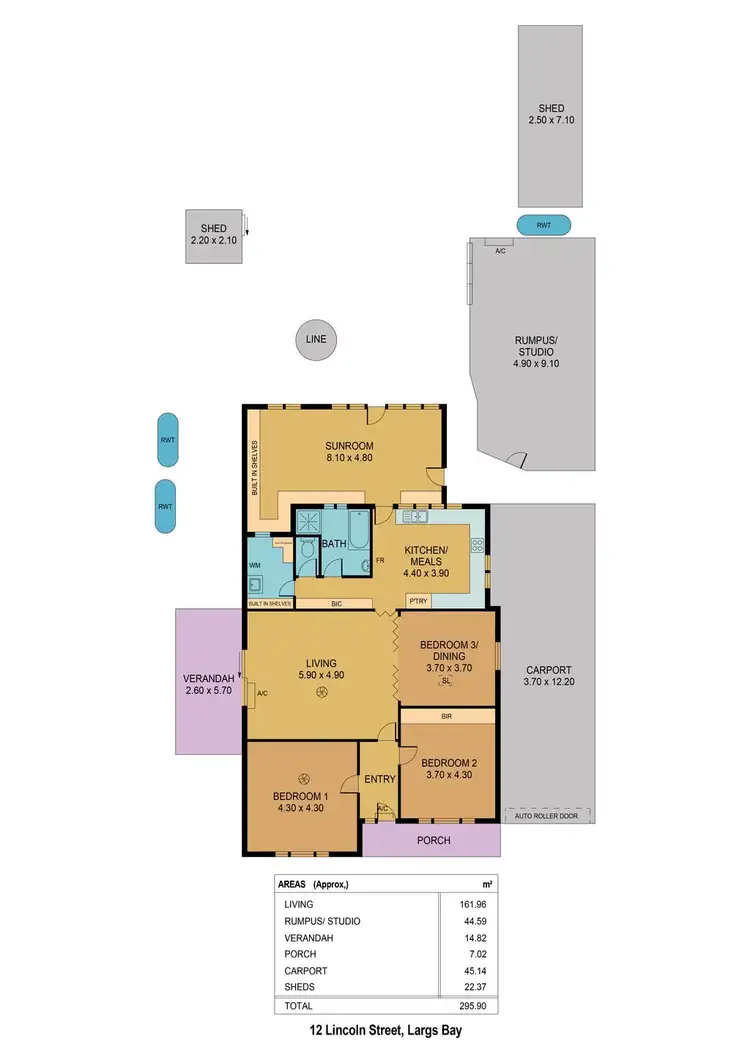 Floorplan of Homely house listing, 12 Lincoln Street, Largs Bay SA 5016