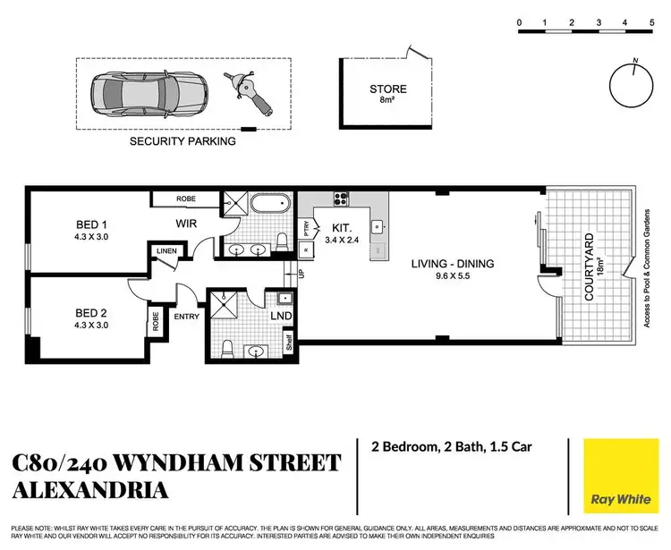 Floorplan of Homely apartment listing, C80/240 Wyndham Street, Alexandria NSW 2015