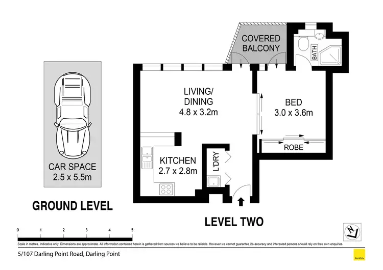 Floorplan of Homely apartment listing, 5/107 Darling Point Road, Darling Point NSW 2027