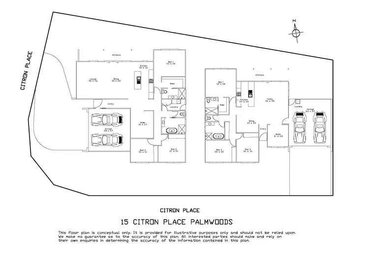 Floorplan of Homely semi-detached listing, 2/15 Citron Place, Palmwoods QLD 4555