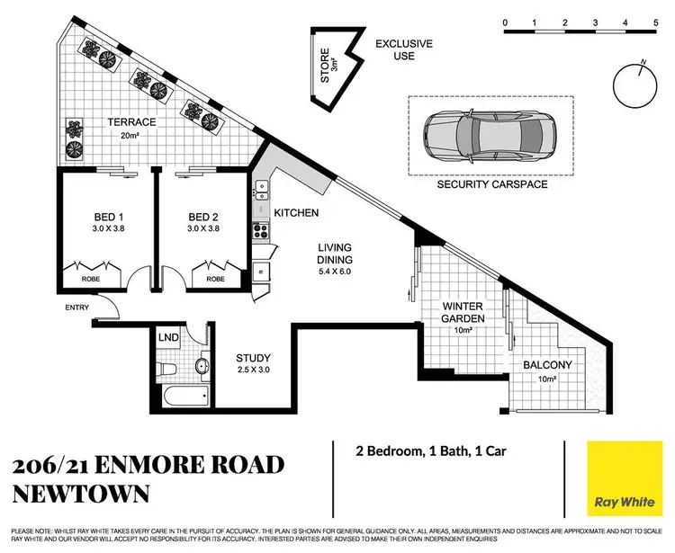 Floorplan of Homely apartment listing, 206/21 Enmore Road, Newtown NSW 2042