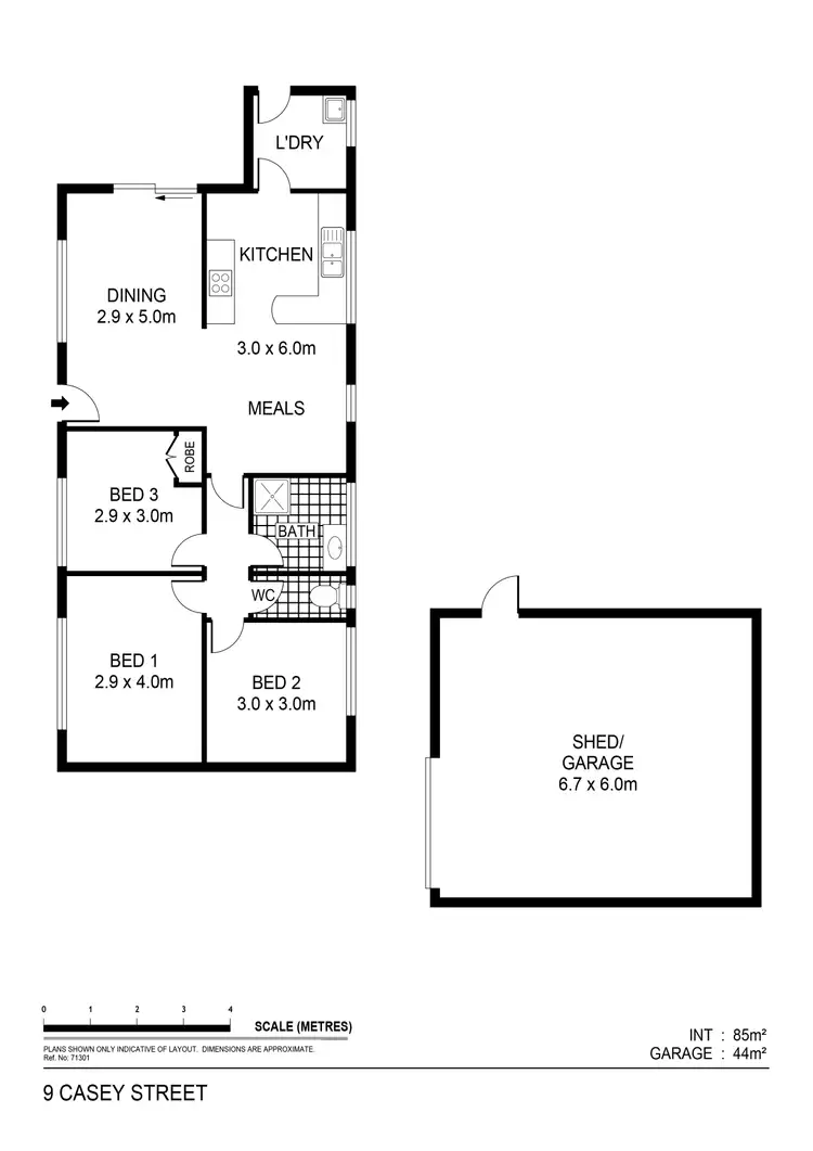 Floorplan of Homely house listing, 9 Casey Street, East Bendigo VIC 3550