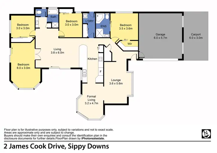 Floorplan of Homely house listing, 2 James Cook Drive, Sippy Downs QLD 4556