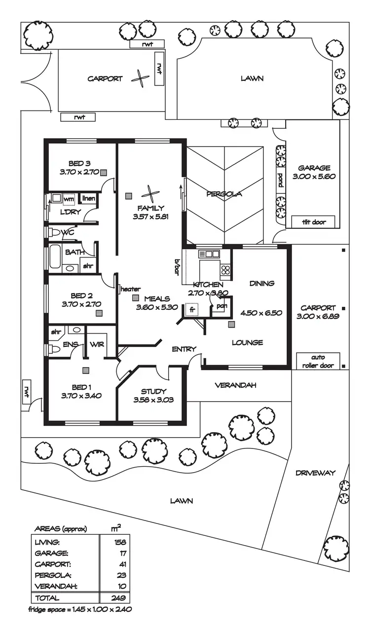 Floorplan of Homely house listing, 40 Rhode Island Drive, Parafield Gardens SA 5107