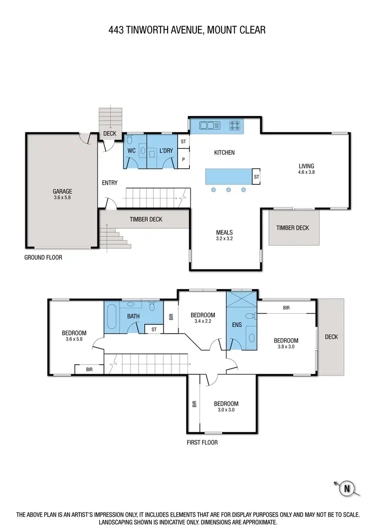 Floorplan of Homely house listing, 443 Tinworth Avenue, Mount Clear VIC 3350