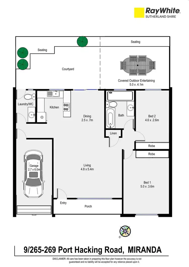 Floorplan of Homely villa listing, 9/265-269 Port Hacking Road, Miranda NSW 2228