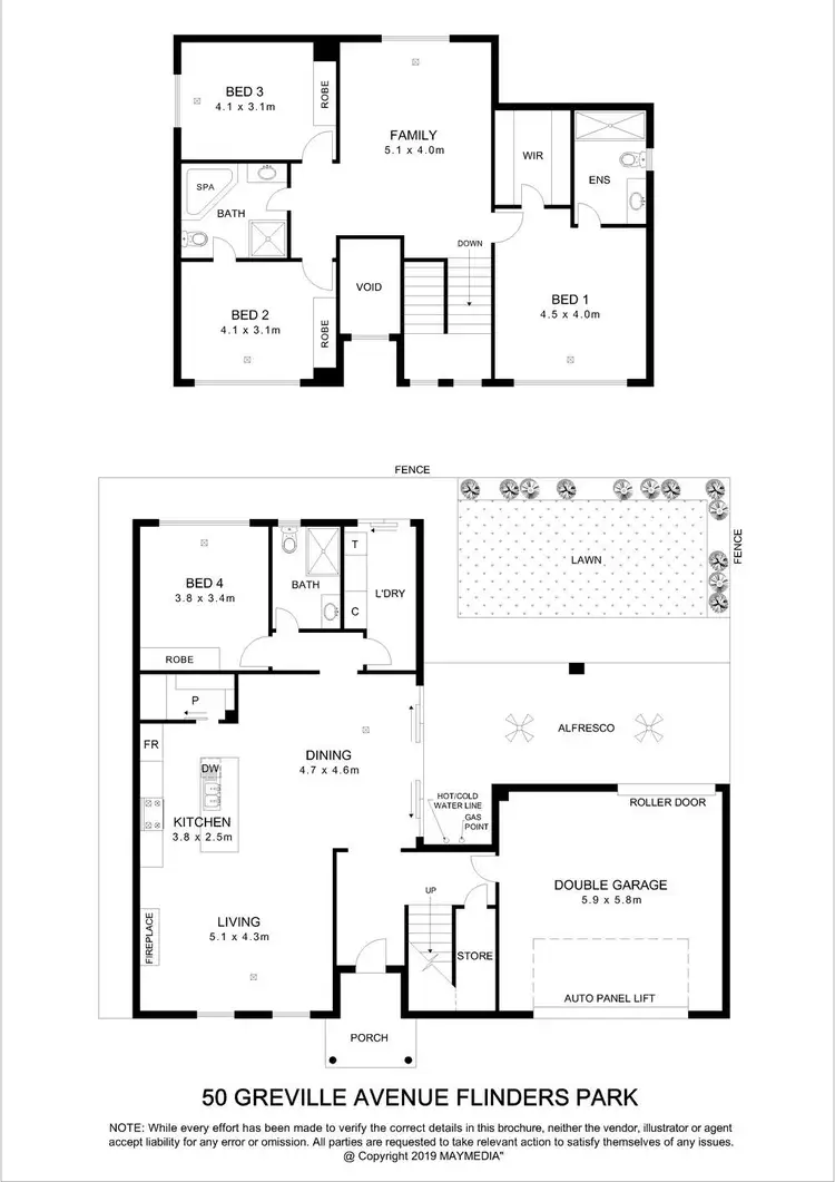 Floorplan of Homely house listing, 50 Greville Avenue, Flinders Park SA 5025